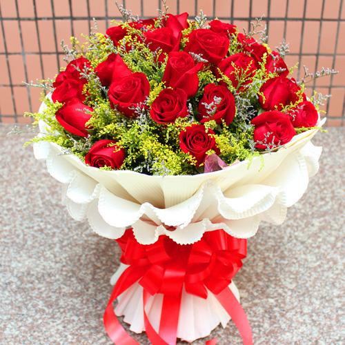 浪漫唯美-33朵红玫瑰 花束-爱情鲜花