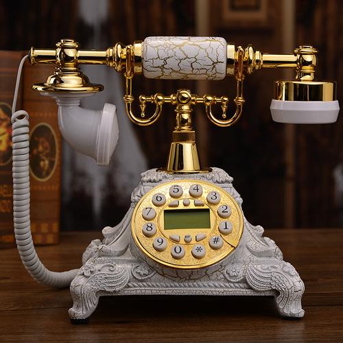 仿古电话机欧式复古电话机白色老中式古董家用时尚电话机座机