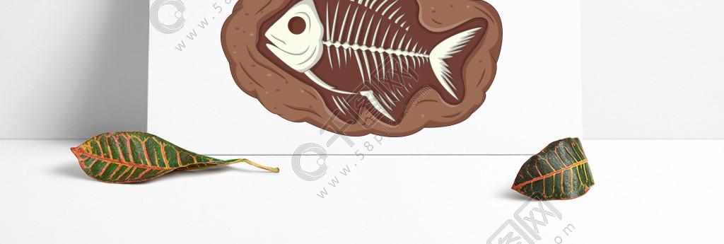 地下鱼化石的插图