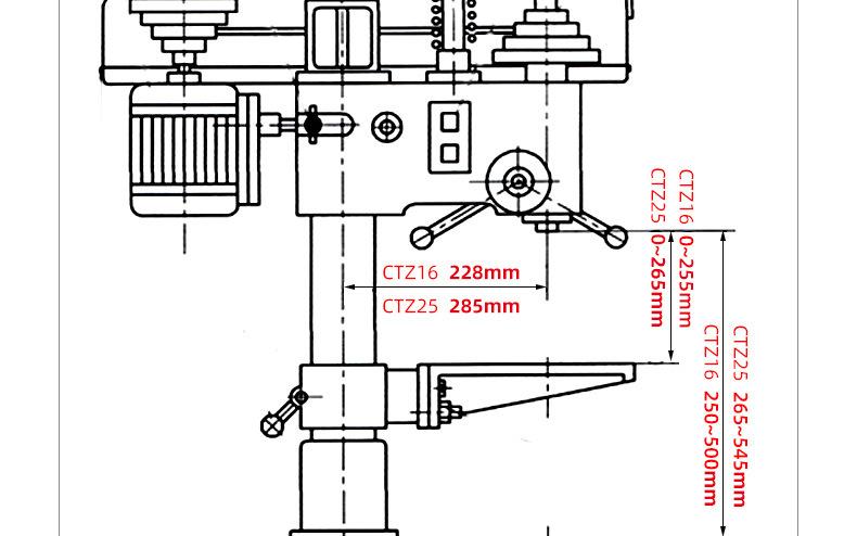 呲铁ctz16台式钻床工业台钻小型钻床家用机床钻孔机床钻孔