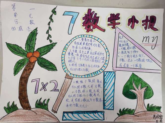 "我是数学小能手"——川大西航实小五年级数学小报展示