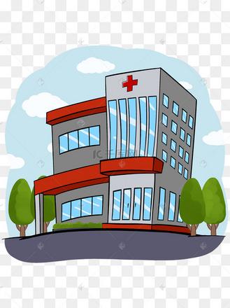 医疗医院建筑手绘可商用卡通元素