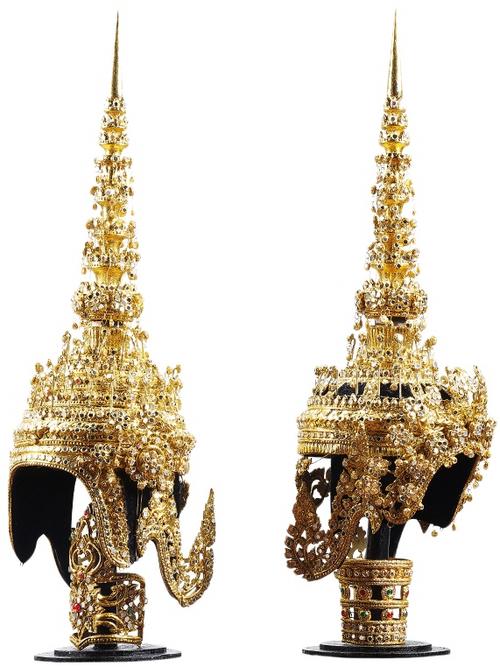 泰域泰国皇冠装饰摆件客厅玄关东南亚风格泰式软装饰品工艺品创意
