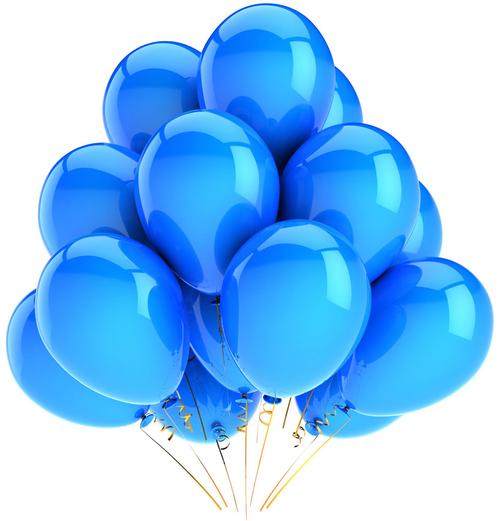 蓝色透明气球图片素材