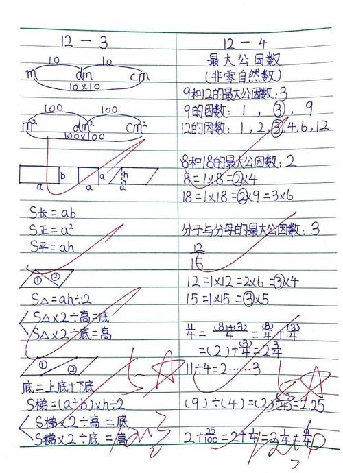 五年级数学书写格式