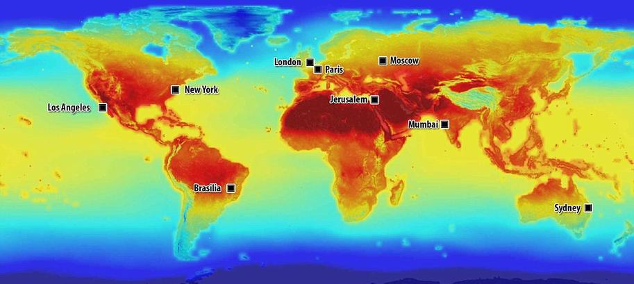 一张图告诉你:2100年的地球将有多热?