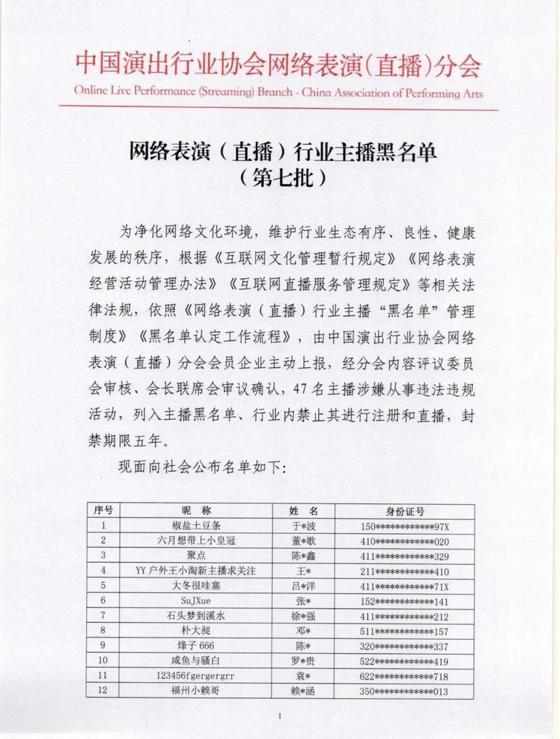 中国演出行业协会网络表演(直播)分会透露,根据《互联网文化管理