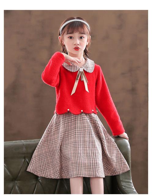 女童冬季连衣裙适合312岁小女孩穿的冬装公主裙新款网红洋气儿童裙子