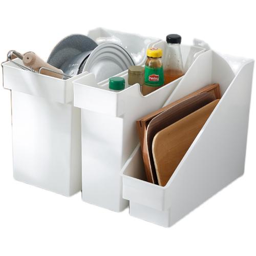 霜山碗盘收纳盒厨房碗碟锅具置物架橱柜下水槽筐调料调味品整理箱