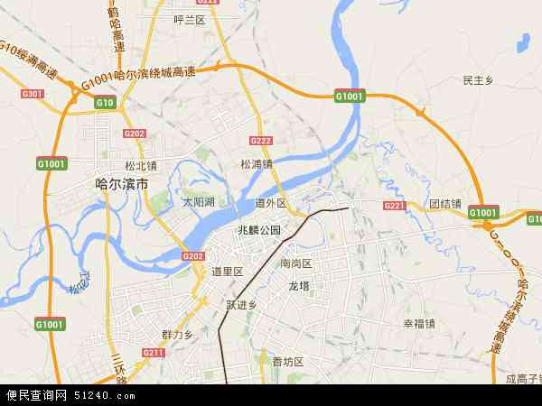 中国 黑龙江省 哈尔滨市 道外区道外区卫星地图 本站收录有:2021道外
