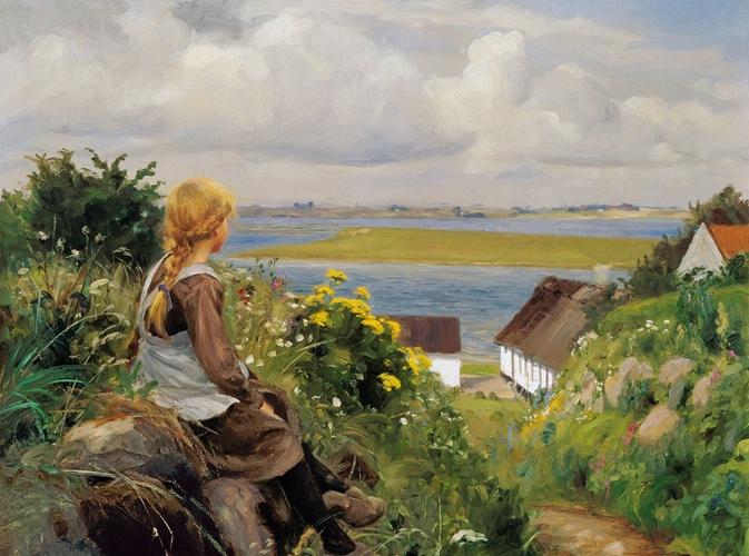 丹麦画家,汉斯·安德森·布伦德基尔德,油画作品欣赏