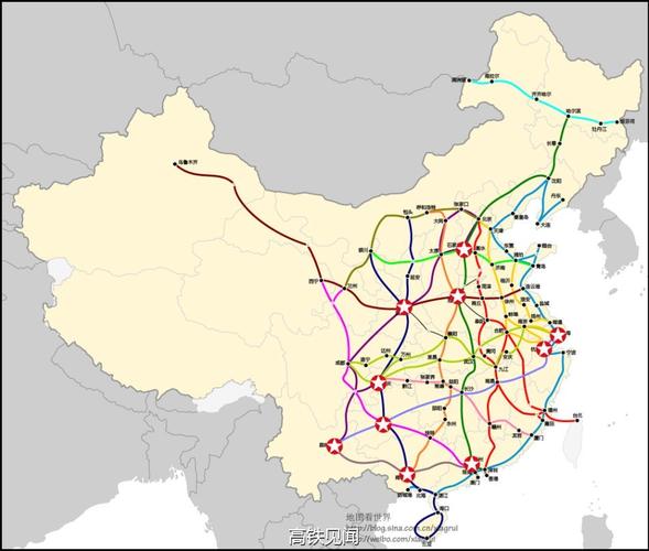八纵八横高速铁路网规划图