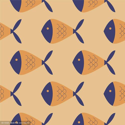 鱼的几何图案