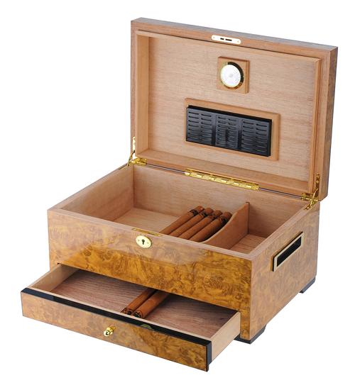sonny 木制雪茄盒西班牙雪松 humidor 内阁世界地图与抽屉库存