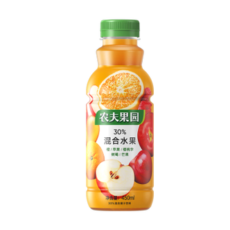 农夫果园450ml*15瓶整箱装30%混合果蔬汁芒果橙子苹果汁 450ml*15瓶