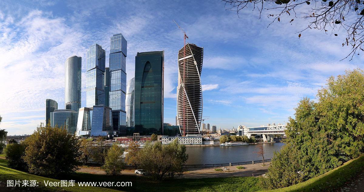 俄罗斯莫斯科国际商务中心(城)的摩天大楼