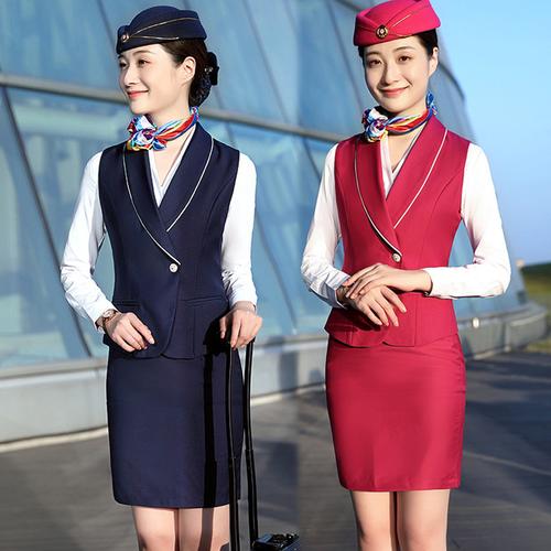 南航空姐职业套装女气质干练上班面试高铁路乘务员酒店美容工作服