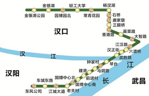 武汉地铁六号线线路图1