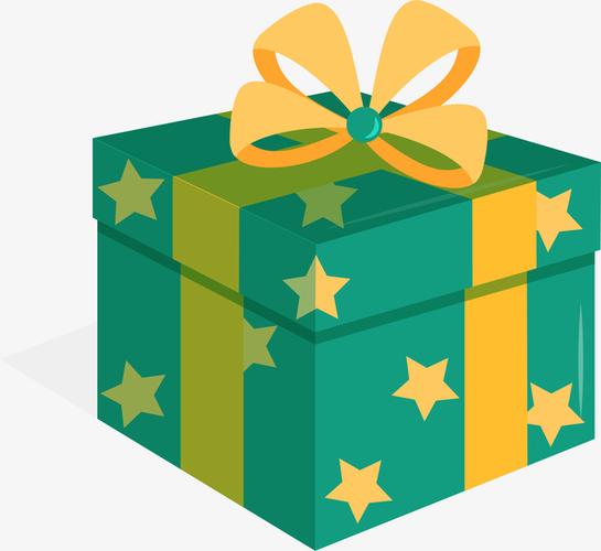 可爱绿色礼物盒礼品盒