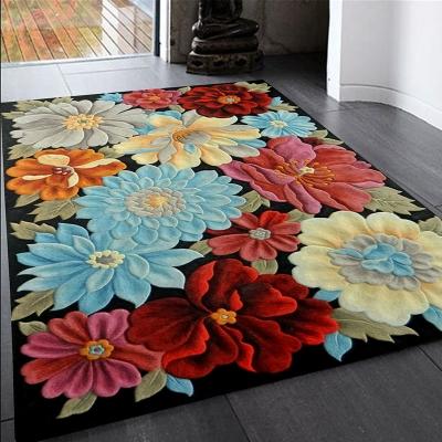 博奕手工羊毛地毯花卉加丝高密度剪花欧式客厅卧a室沙发定制地毯