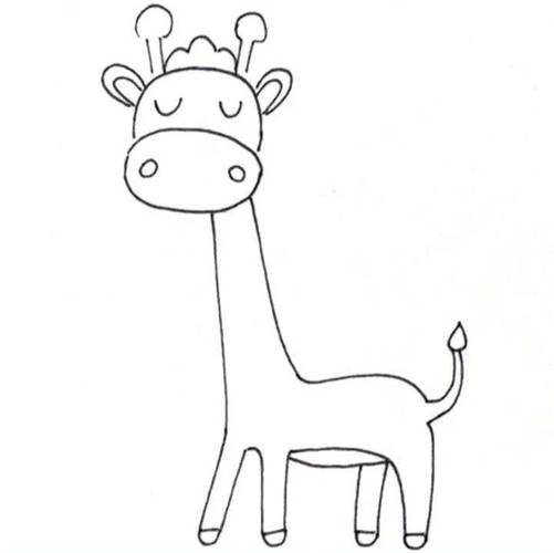 【简笔画小课堂】一起来画温柔美丽的长颈鹿吧!_鬃毛_视频_特征