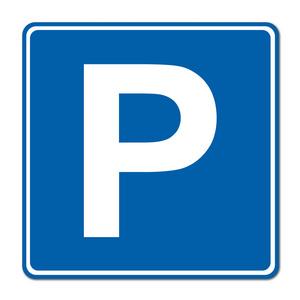 停车的交通标志禁止标志,禁止停车矢量停车图标包括蓝色背景上的铭文p
