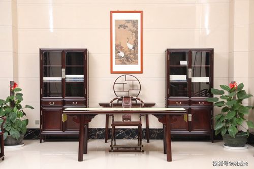 中式书房大红酸枝明式书柜红木家具