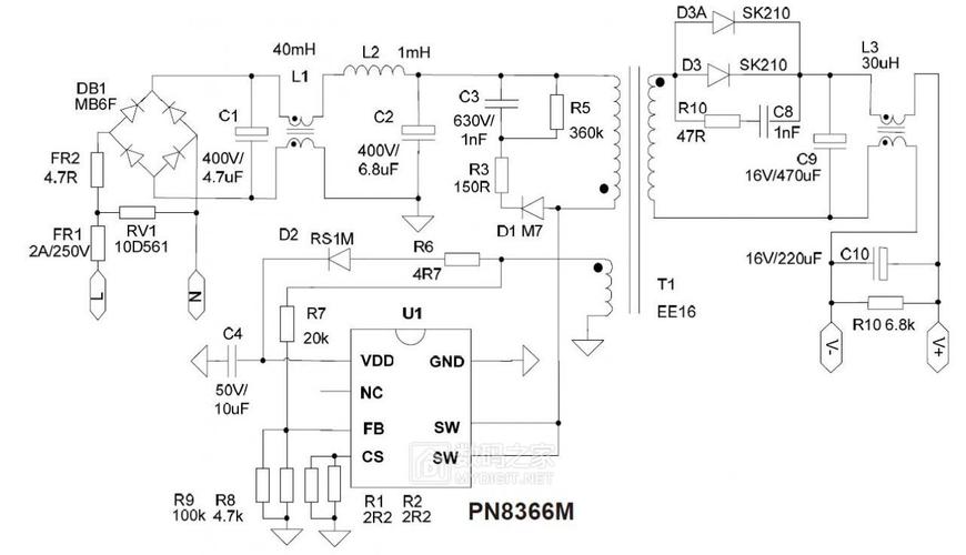 6w小功率电源适配器icpn8366m方案