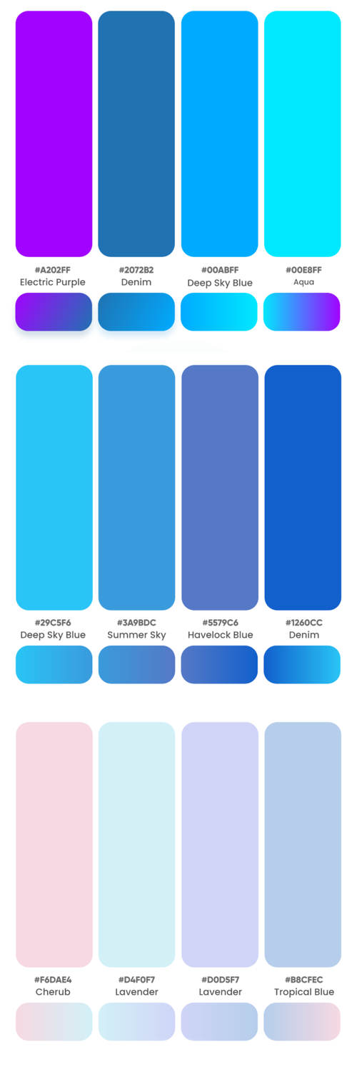 蓝的系色彩搭配方案