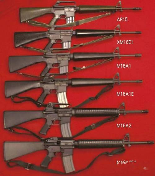 (上)与m16a2(下)在外观上的区别1980年,在北约标准小口径枪弹的评选中
