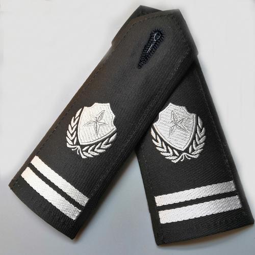 保安弧度肩牌硬布物业执勤织唛配件肩章黑色弧形直销