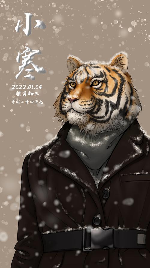 老虎,拟人小寒节气海报重庆 |               