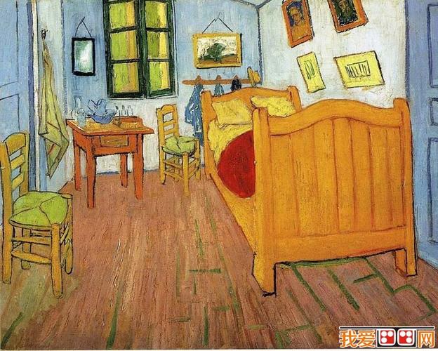 梵高《阿尔勒的卧室》_梵高在黄房子的孤独生活住所油画作品