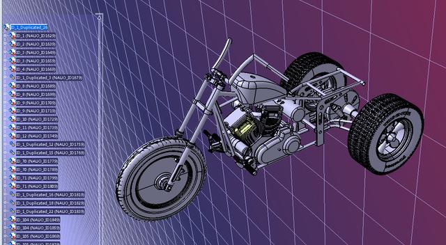 摩托车托运架结构(三轮摩托车模型图纸)-成都德恒鑫物流