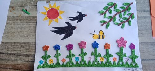 这里的春天最美丽--苏希小三年级4班剪贴画展示活动