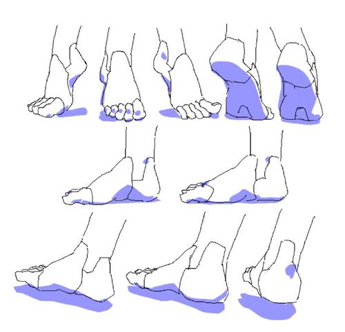 画出来的脚也不像是脚,其实人物脚部也有的简易画法,给大家分享一组
