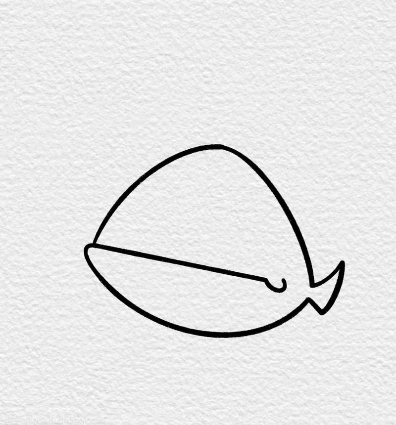 78零基础简笔画|安康鱼步骤图