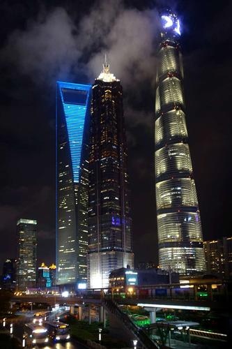 陆家嘴三剑客_上海中心 经贸大厦 上海环球金融中心
