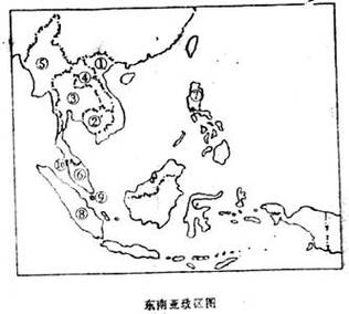 (1)写出图中字母所代表的马六甲海峡两侧的地理事物的名称:e ,c .