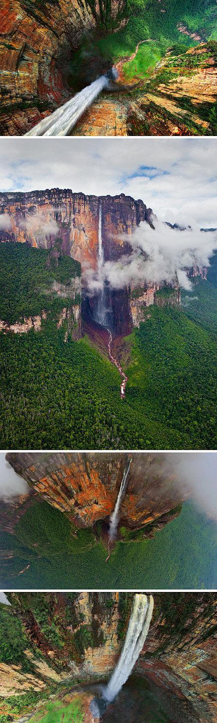 委内瑞拉境内的世界最高的瀑布angelfalls