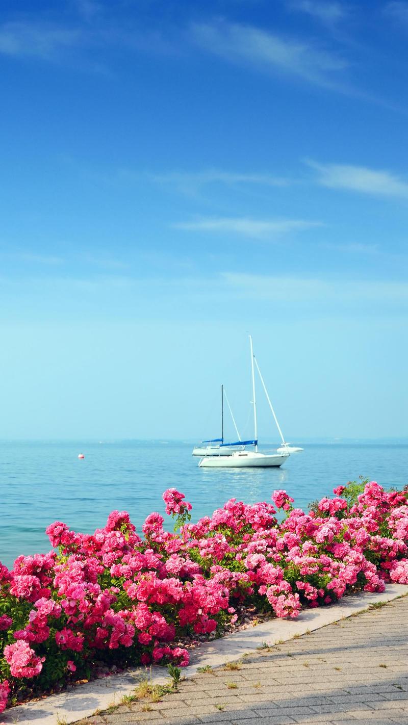 意大利——加尔达湖,风景-手机壁纸