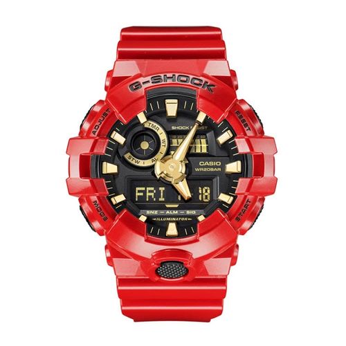 卡西欧(casio)手表 g-shock系列中国红新年限量礼盒时尚运动表ga-700