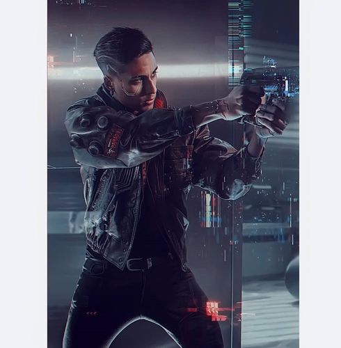《赛博朋克2077》公布男版v造型 俊俏冷酷持枪超帅