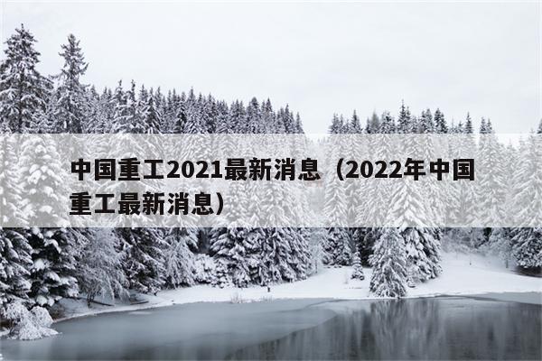 中国重工2021最新消息(2022年中国重工最新消息) - 向子涛理财