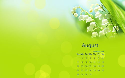 2016年8月日历唯美花卉繁华处处图片电脑桌面壁纸下载