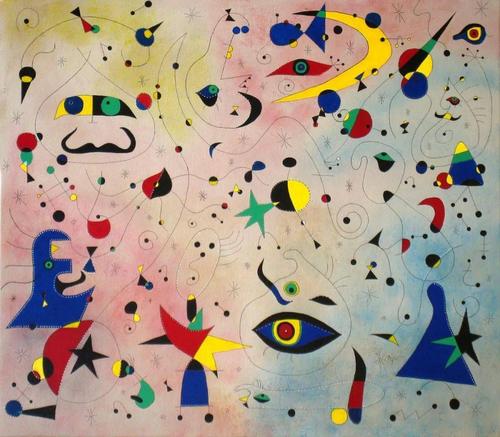 胡安·米罗的"星座绘画"系列作品这批画,后来还得到了超现实主义的