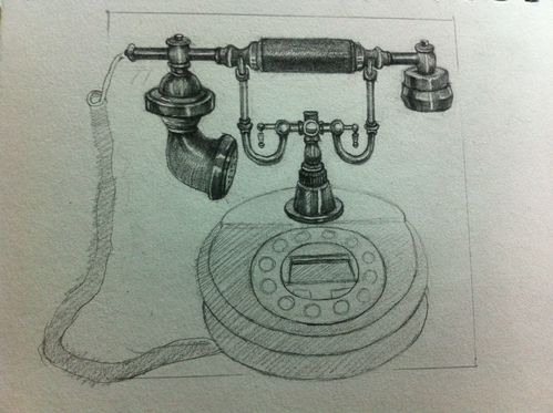 手绘老式电话步骤|纯艺术|素描|术心设计 - 原创作品 - 站酷 (zcool)
