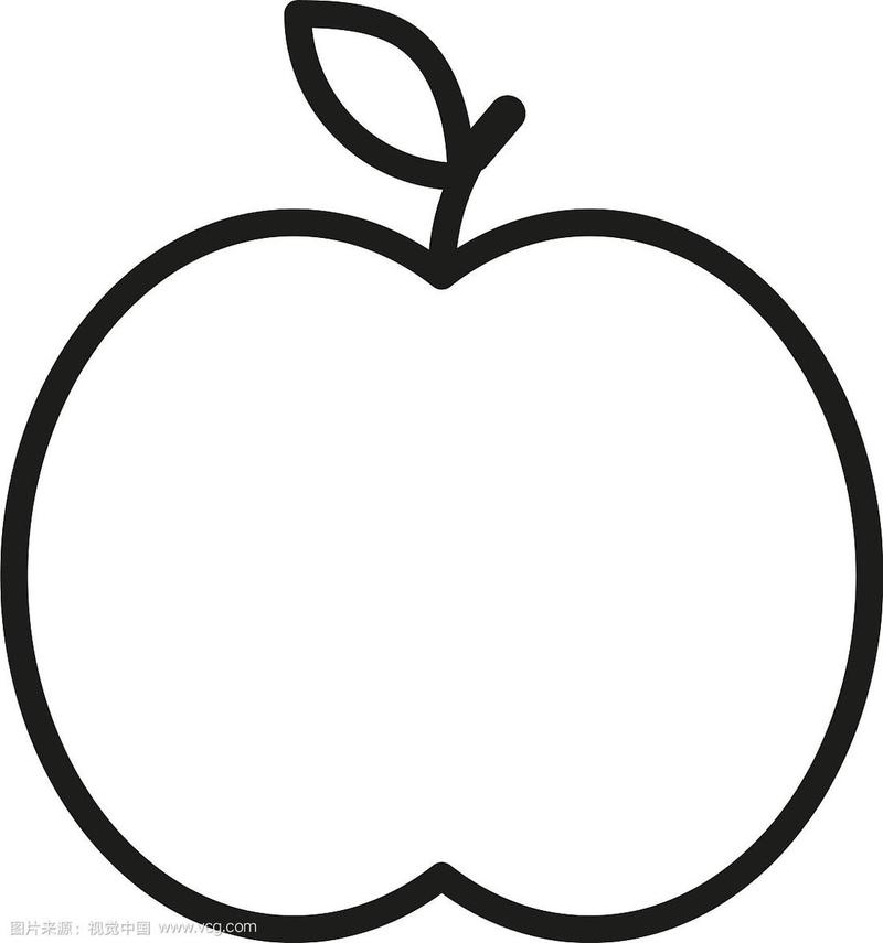 苹果轮廓图标水果象征健康食品标志
