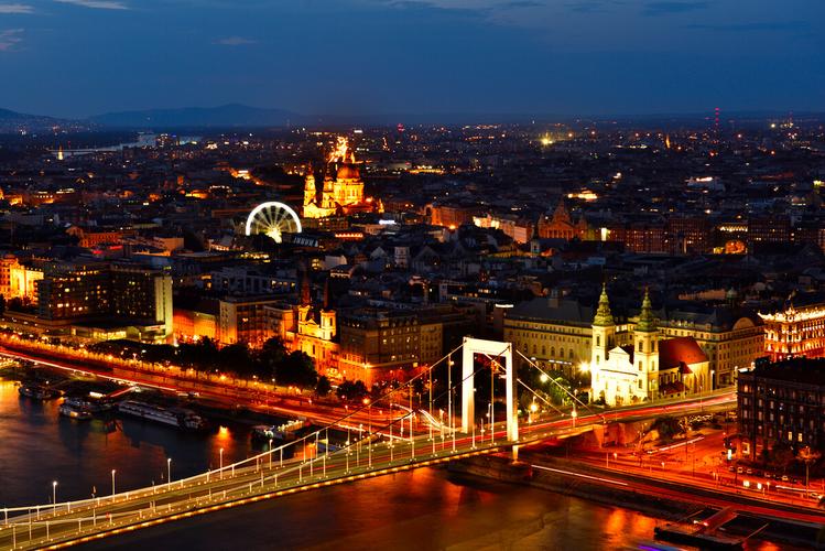 匈牙利布达佩斯城市夜景
