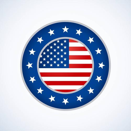 美国国旗徽章设计